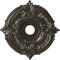 Ekena Millwork Attica PVC Ceiling Medallion (Fits Canopies up to 6 3/4"), Metallic Charcoal, 19"OD x 3 1/2"ID x 1"P CMP19ATCCH - alternate 1